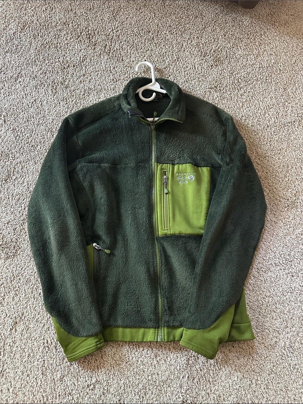 Mountain Hardwear Olive Green Sherpa Fleece Jacket